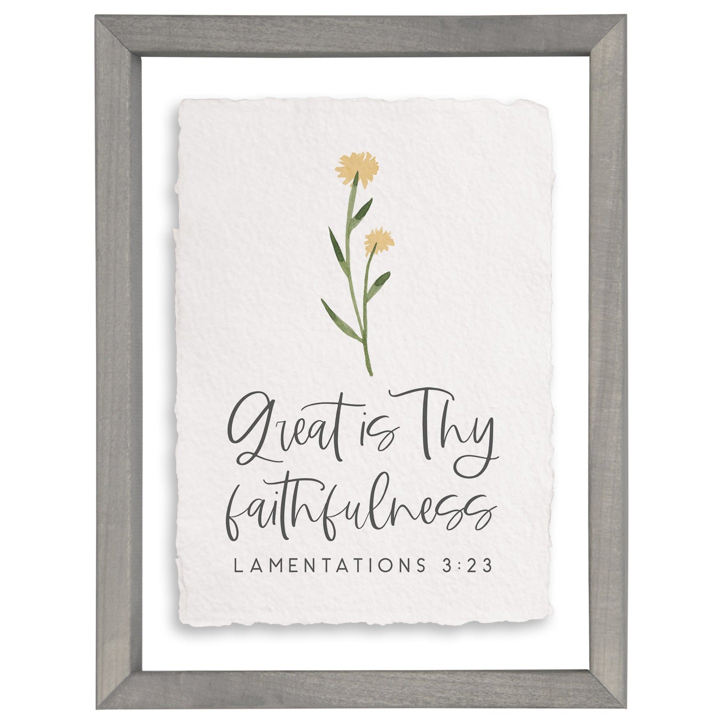 Floating Art Rectangle-Great Is Thy Faithfulness (11" x 14")