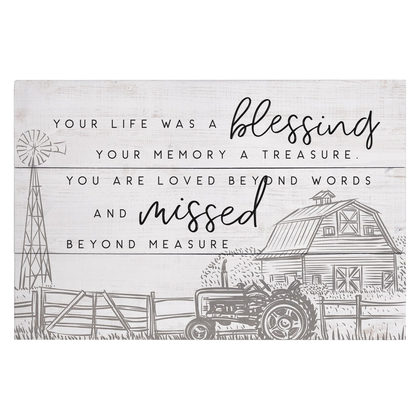 Rustic Pallet-Life A Blessing (16" x 10.75")