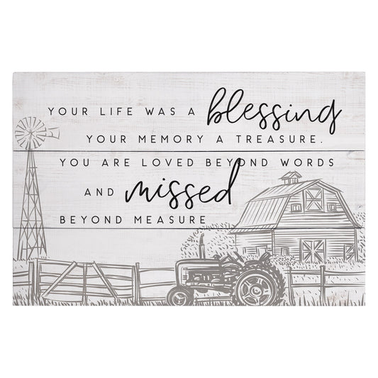 Rustic Pallet-Life A Blessing (16" x 10.75")