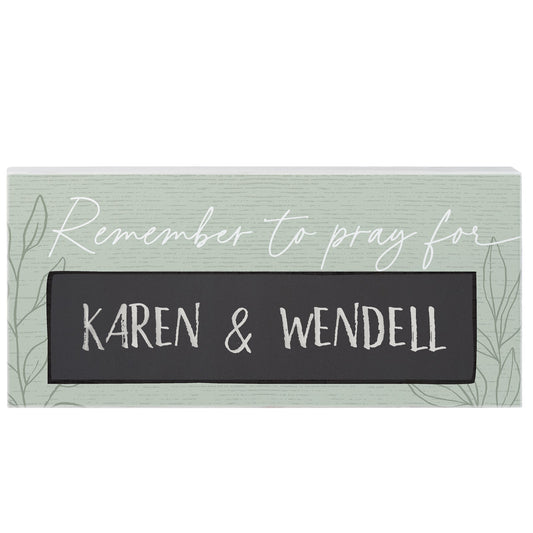 Chalk Talk-Remember To Pray Green (12" x 5.5")