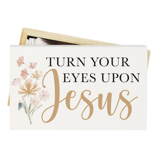 Prayer Box-Turn Eyes On Jesus (5" x 3")