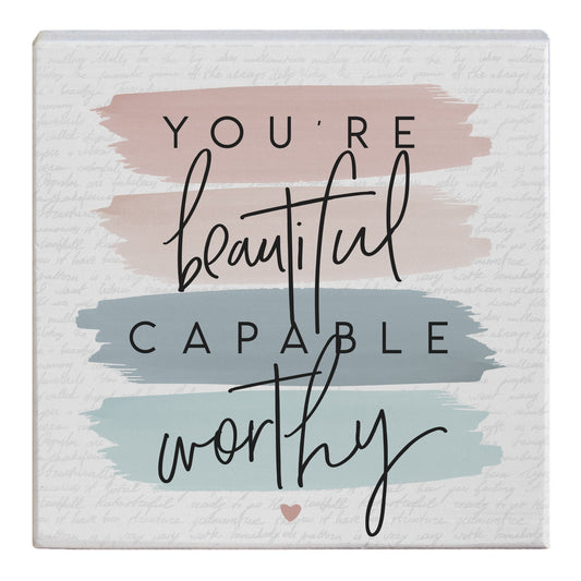 Small Talk Square-Beautiful Capable (5.25" x 5.25")