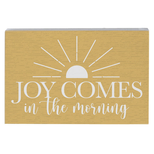 Small Talk Rectangle-Joy Comes-Yellow (5.25" x 3.5")