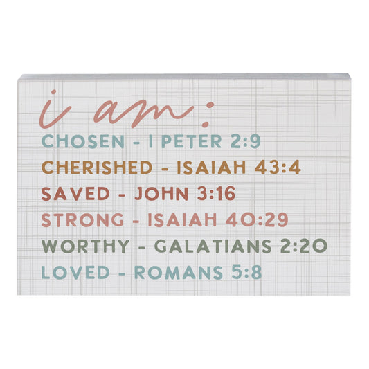 Small Talk Square-I Am Bible Verses (5.25" x 3.5")