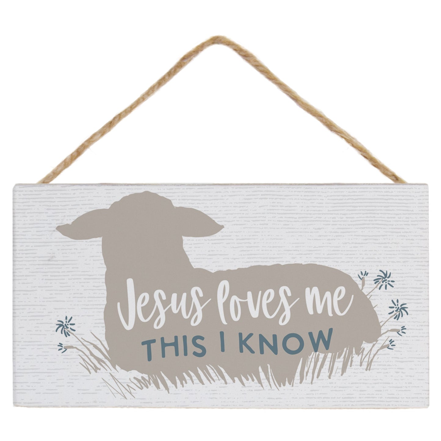 Petite Hanging Accent-Jesus Loves Me Lamb (6.5" x 5.5")