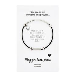 Bracelet-Thought Keepers-Black/Silver (7.5")