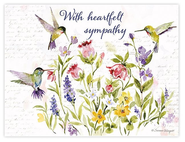 Note Card-Hummingbird Sympathy (5.25" x 4") (Box Of 12)