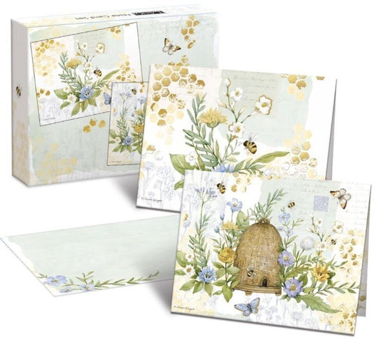 Note Card-Blank-Lavender & Honey (5.25" x 4") (Pack Of 12)