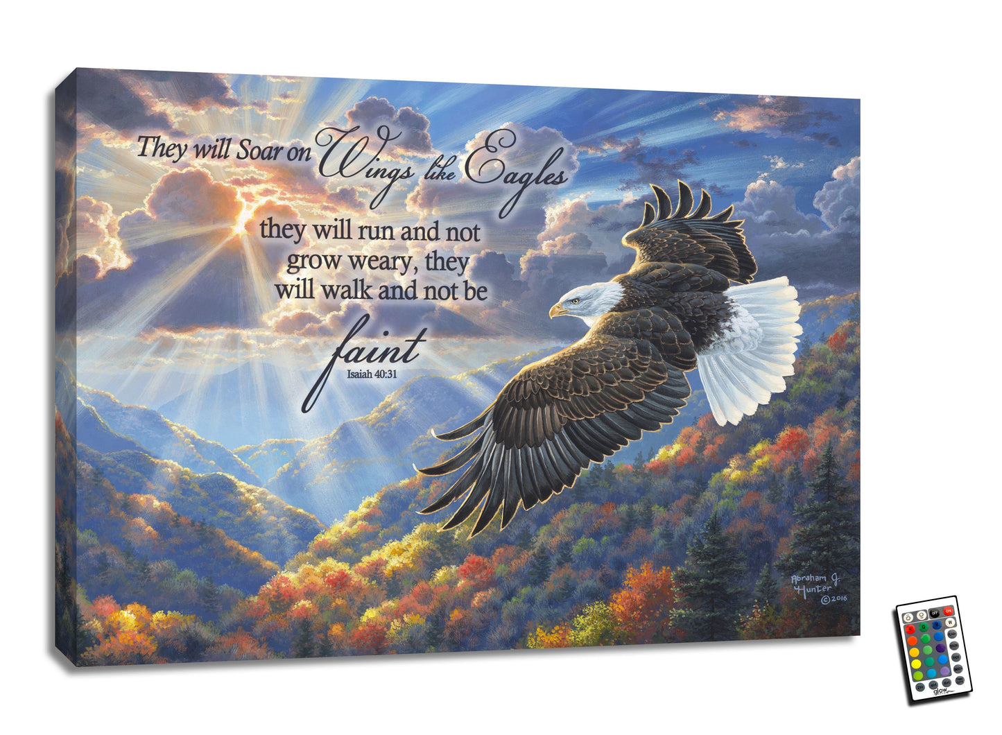Glow Print Canvas-Freedom LED w/Remote Control (18" x 24")
