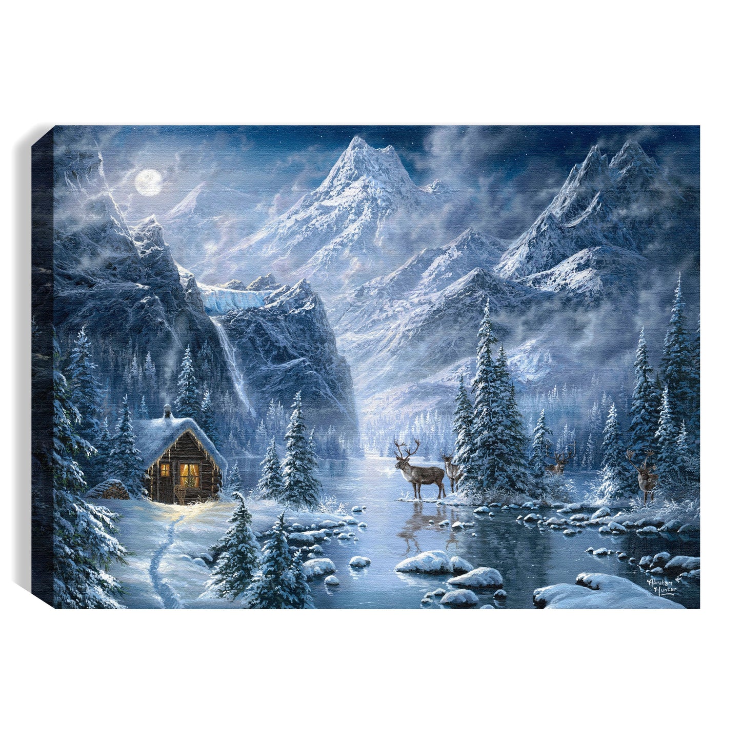 Mini Canvas-Nordic Night-LED Tabletop w/Timer (8" x 6")