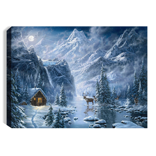 Mini Canvas-Nordic Night-LED Tabletop w/Timer (8" x 6")