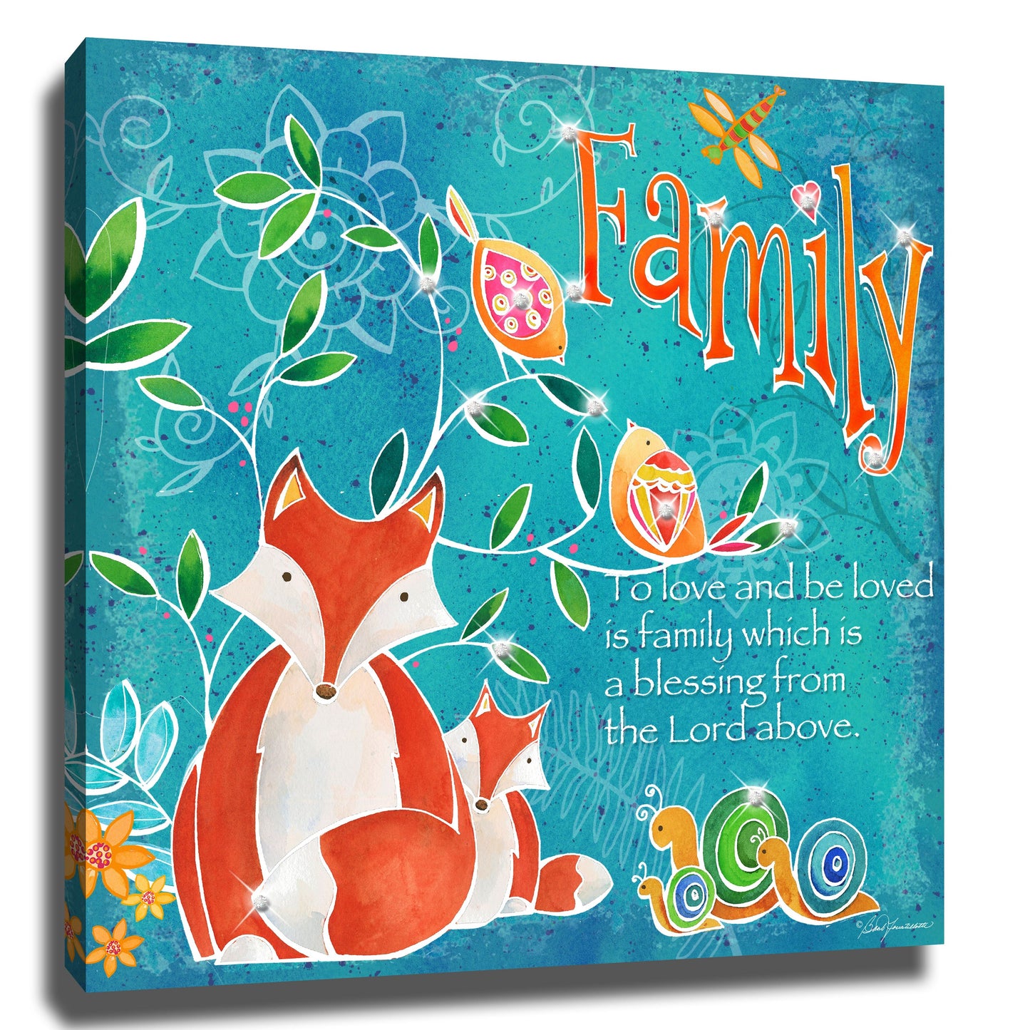 Pizzaz Print-Family w/Dazzling Crystals (10" x 10")