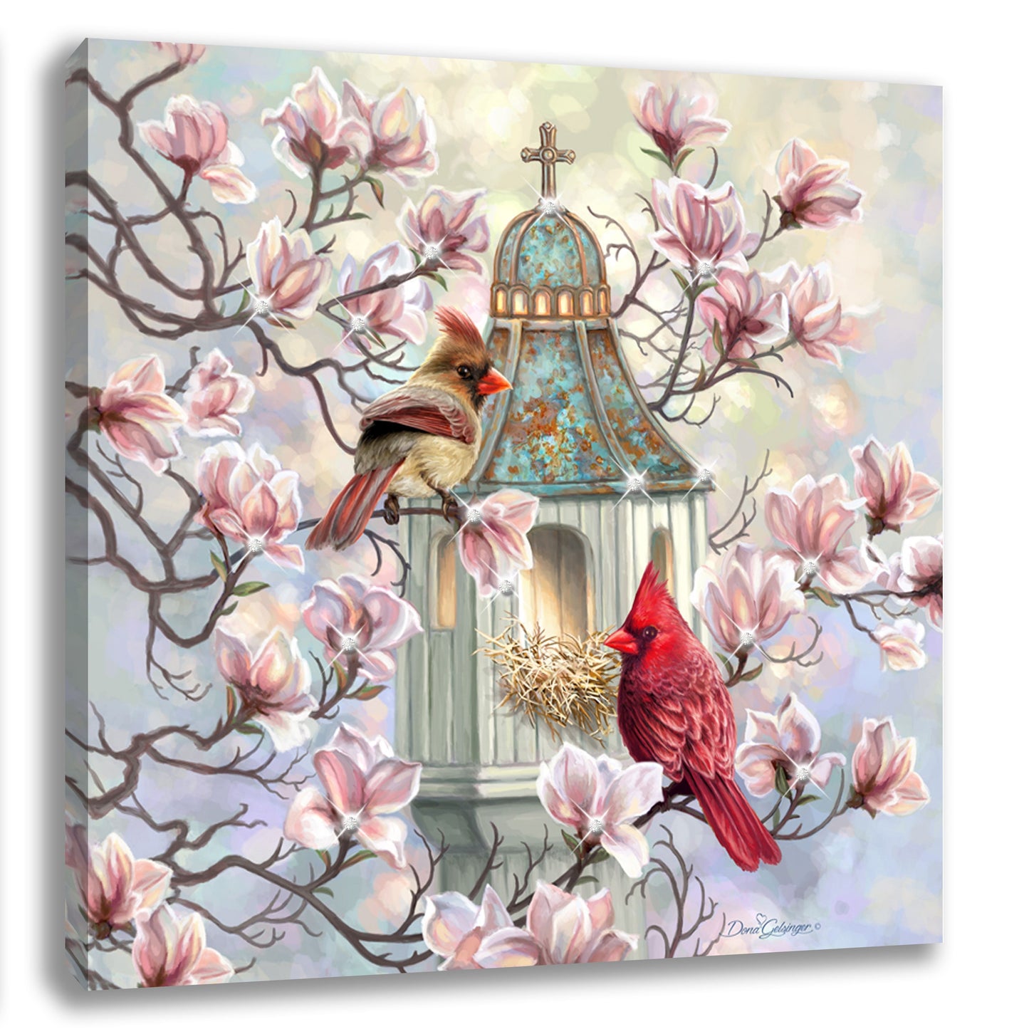 Pizazz Print-Spring Morning w/Dazzling Crystals (10" x 10")