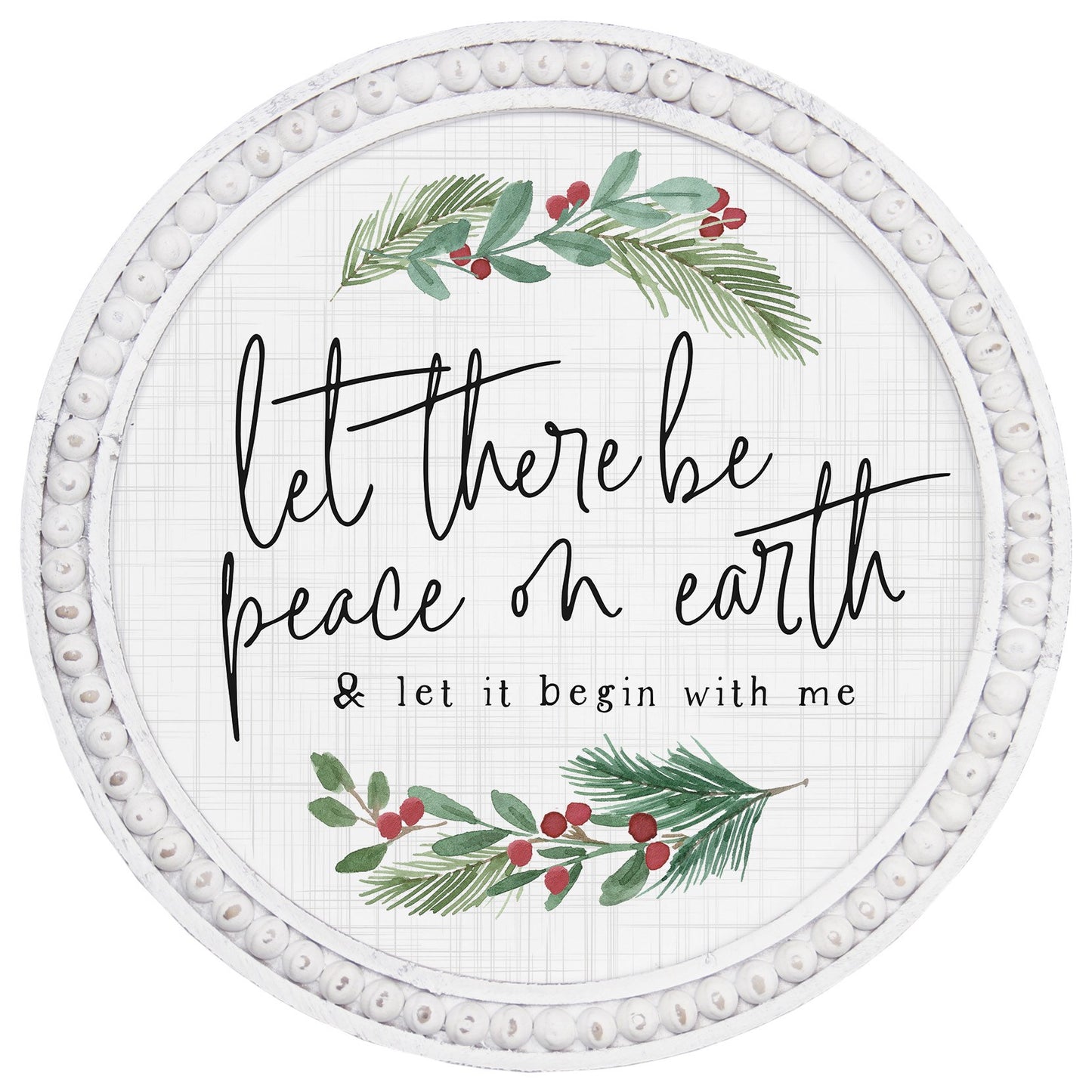 Beaded Art Round-Let There Be Peace (14 x 14)
