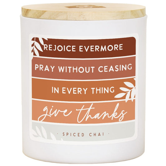 Candle-Rejoice Evermore-Spiced Chai Scent (3.5 x 4.25)
