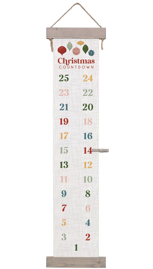 Hanging Canvas-Christmas Countdown (8.5 x 40)