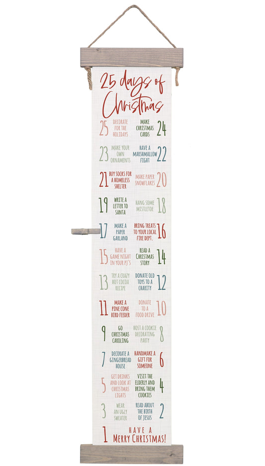 Hanging Canvas-Days Of Christmas (8.5 x 40)
