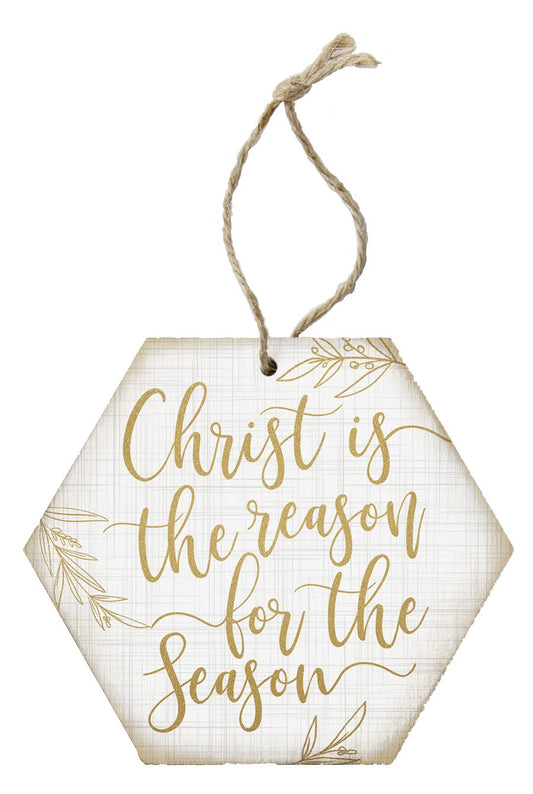 Ornament-Honeycomb-Christ Is The Reason (6.875 x 4.5)