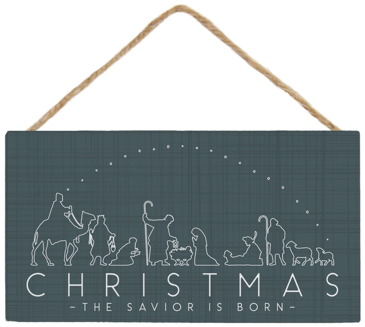 Petite Hanging Accent-Christ Savior Born (5.5 x 6.5)