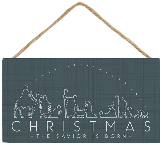 Petite Hanging Accent-Christ Savior Born (5.5 x 6.5)