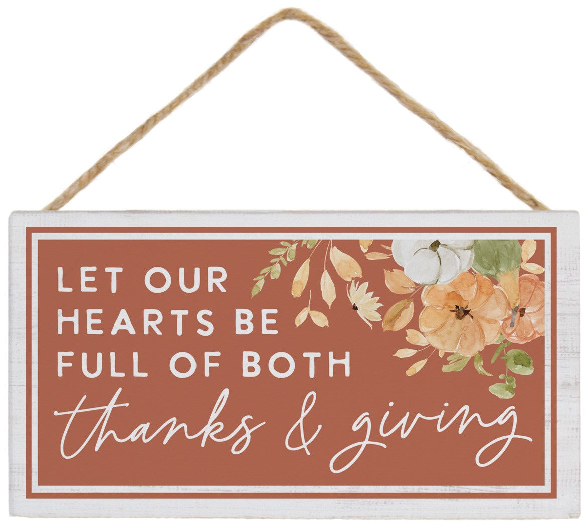 Petite Hanging Accent-Thanks & Giving Rust (5.5 x 6.5)