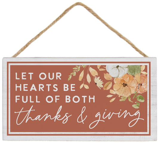 Petite Hanging Accent-Thanks & Giving Rust (5.5 x 6.5)