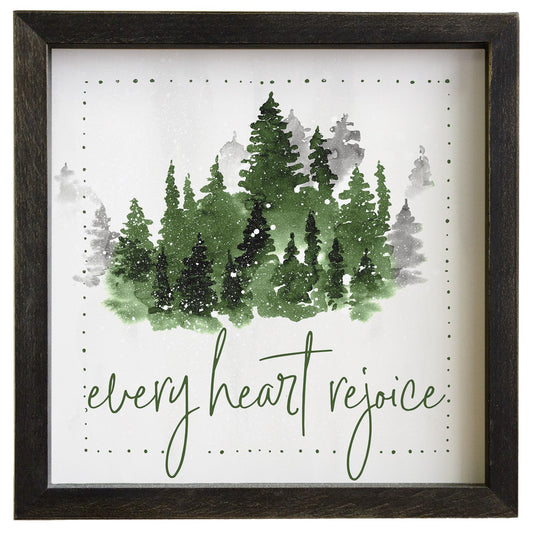 Rustic Frame-Every Heart Rejoice (10 x 10)