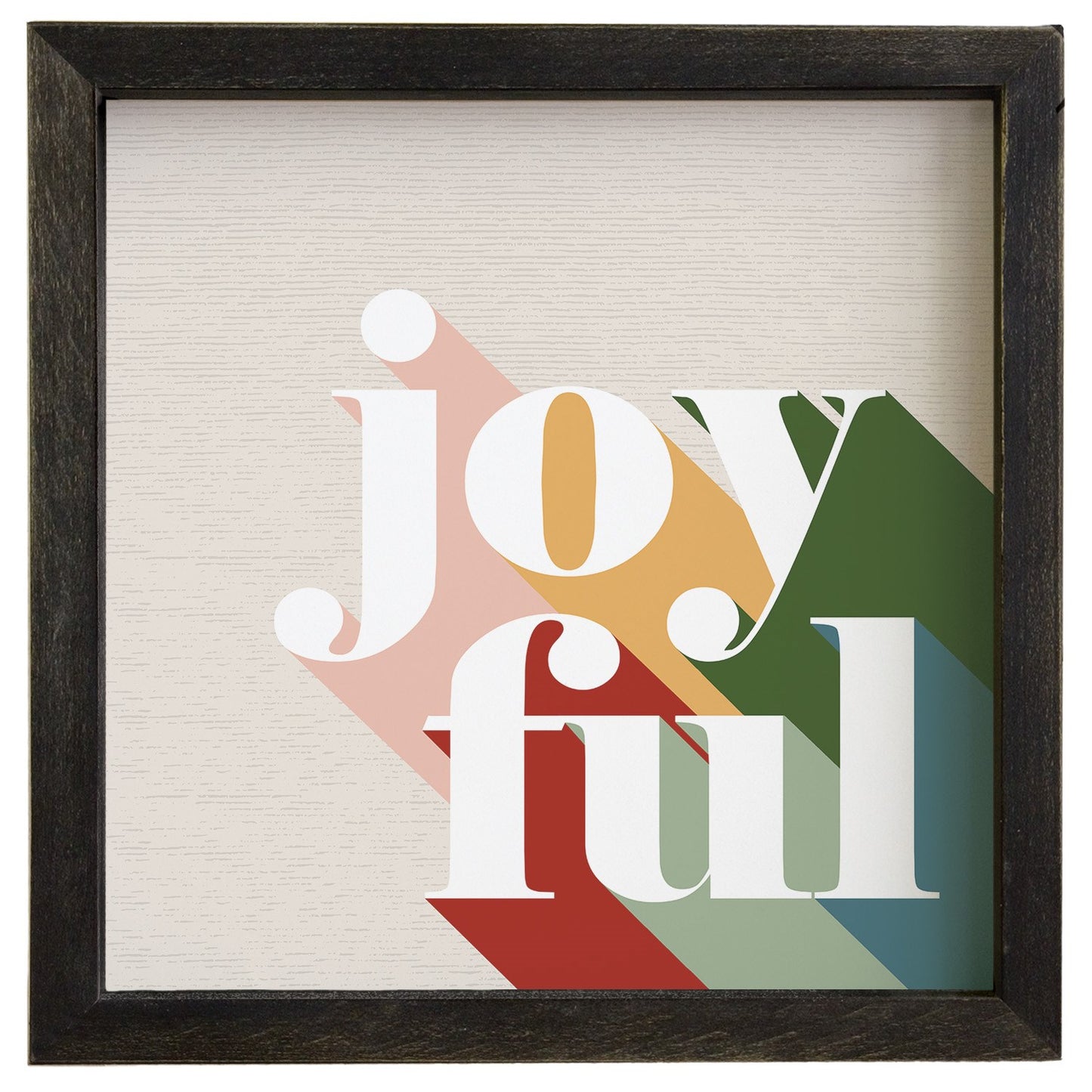 Rustic Frame-Joyful Colorful (10 x 10)