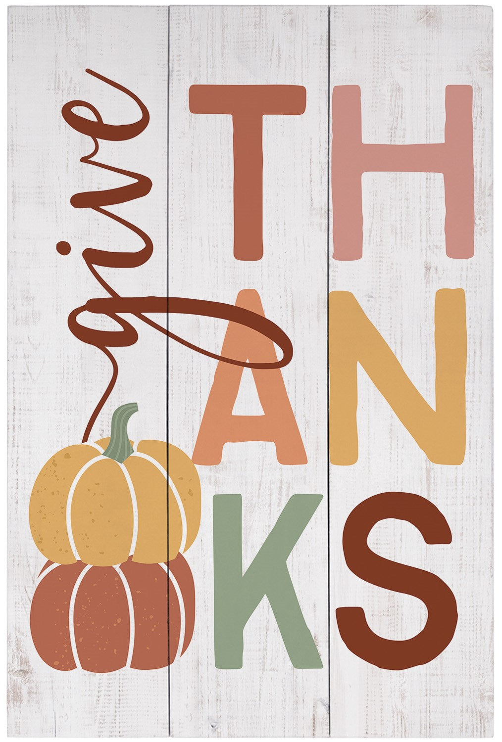 Rustic Pallet-Give Thanks (10.75 x 16)