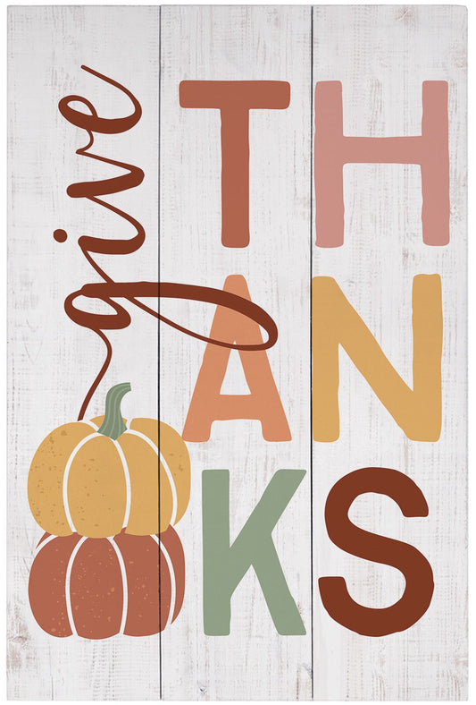 Rustic Pallet-Give Thanks (10.75 x 16)