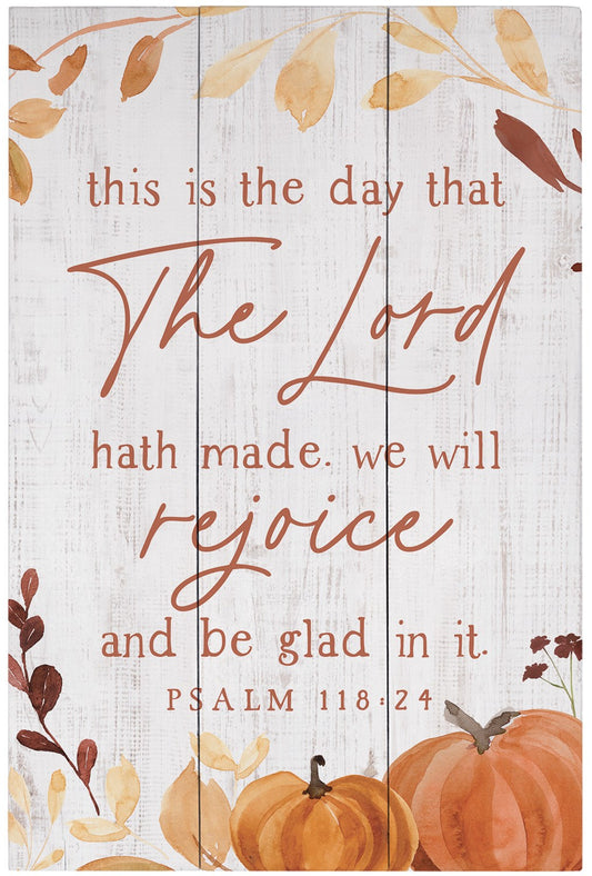Rustic Pallet-This Is The Day-Pumpkins (10.75 x 16)