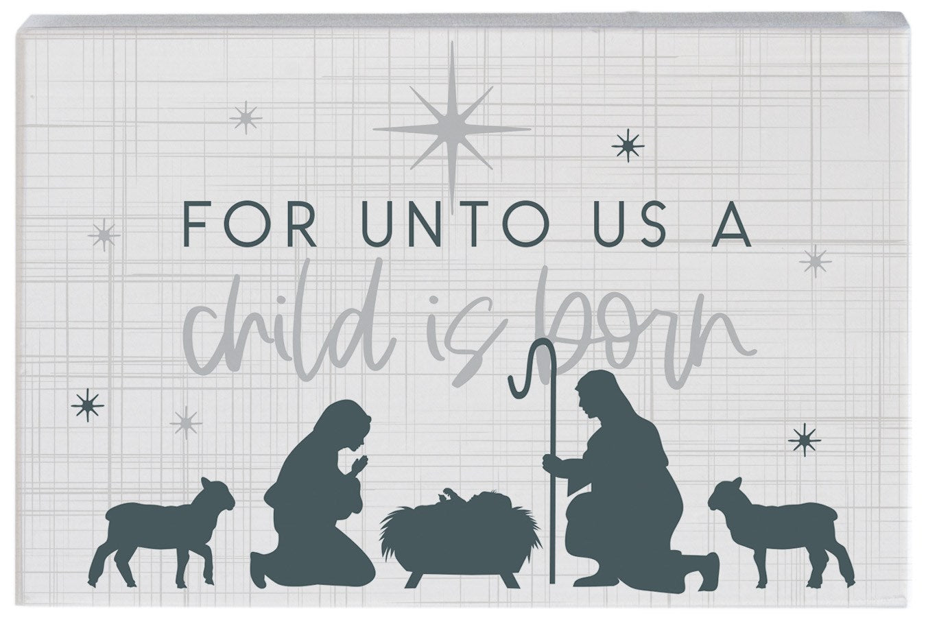 Small Talk Rectangle-Child Is Born Nativity (5.25 x 3.5)