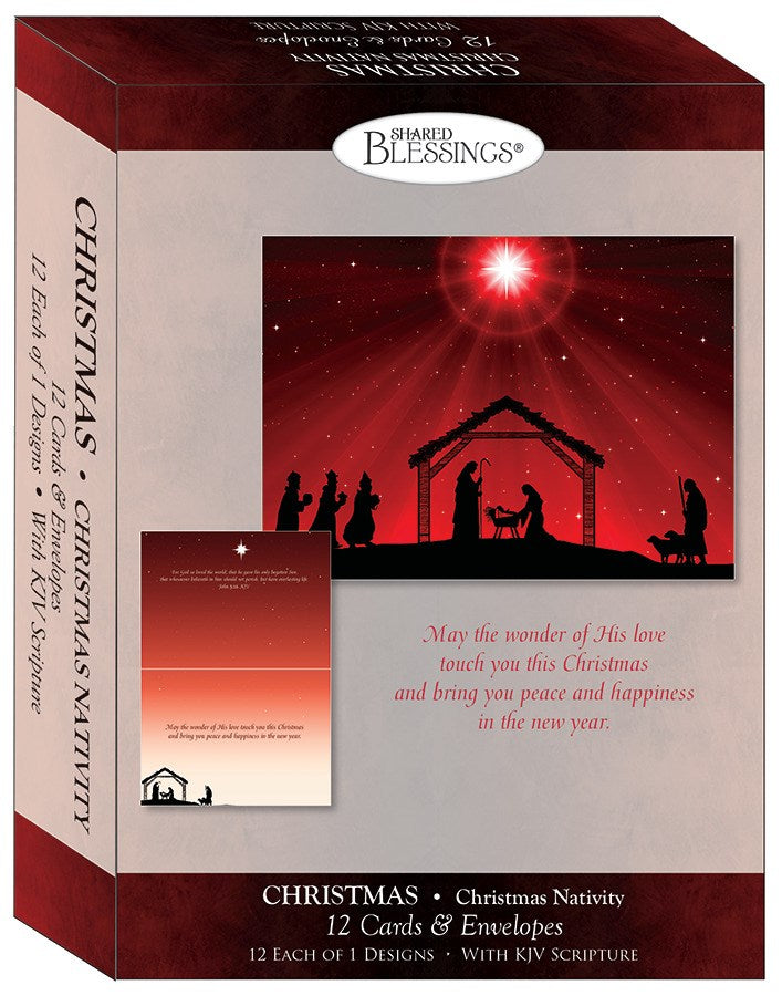 Card-Boxed-Shared Blessings-Christmas-Christmas Nativity (Box Of 12)