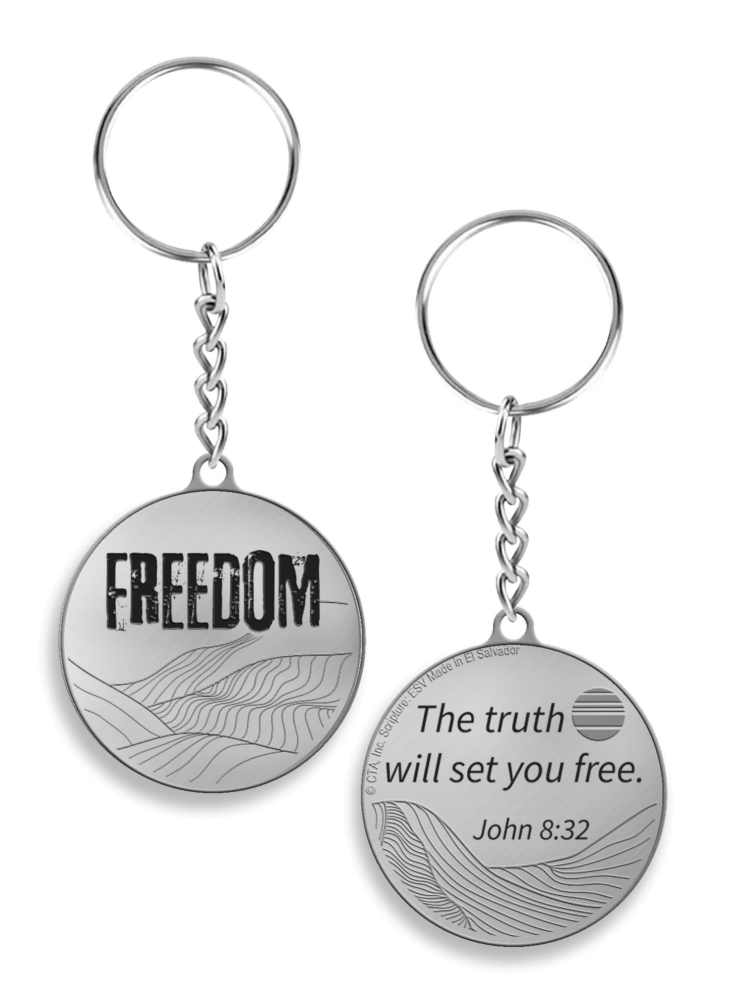 Keychain-Set Free-Pewter-Like