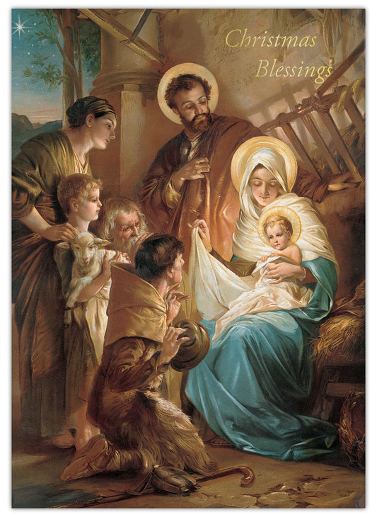 Card-Boxed-Christmas-Large-Holy Family (Box Of 16)