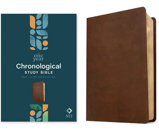 NLT One Year Chronological Study Bible-Rustic Brown LeatherLike