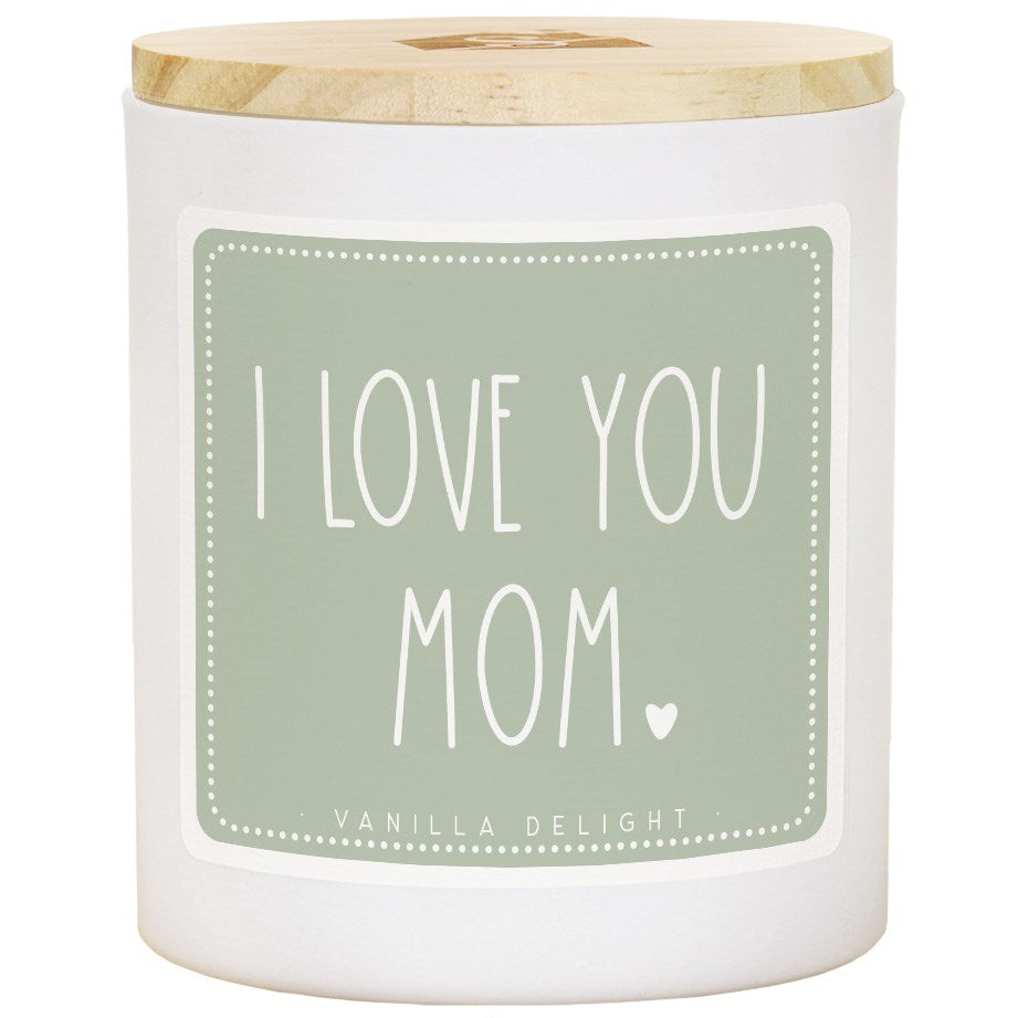Candle-I Love You Mom-Vanilla Delight Scent (11 Oz - 2 Wick)