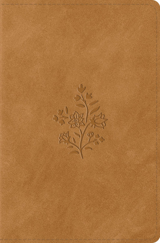 ESV Compact Bible-Nubuck Caramel  Wildflower Design TruTone