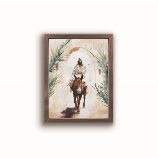 Framed Art-Jesus' Triumphal Entry (12.75" x 16.75")