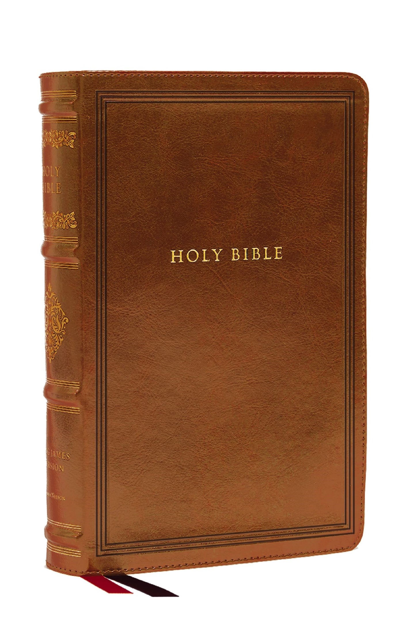 KJV Large Print Reference Bible (Comfort Print) (Sovereign Collection)-Brown Leathersoft