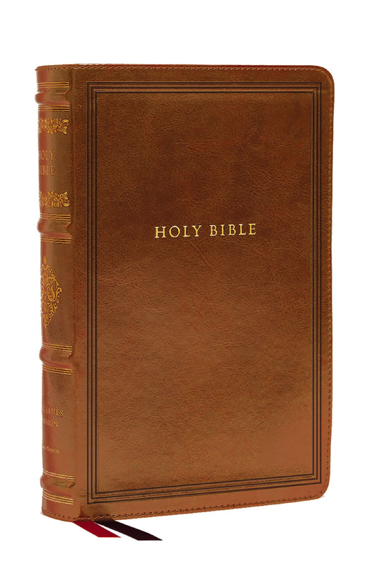 KJV Large Print Reference Bible (Comfort Print) (Sovereign Collection)-Brown Leathersoft