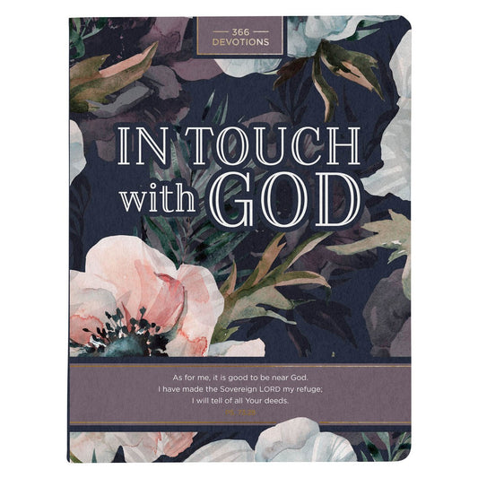 Devotional-In Touch With God Floral Softcover Jan.