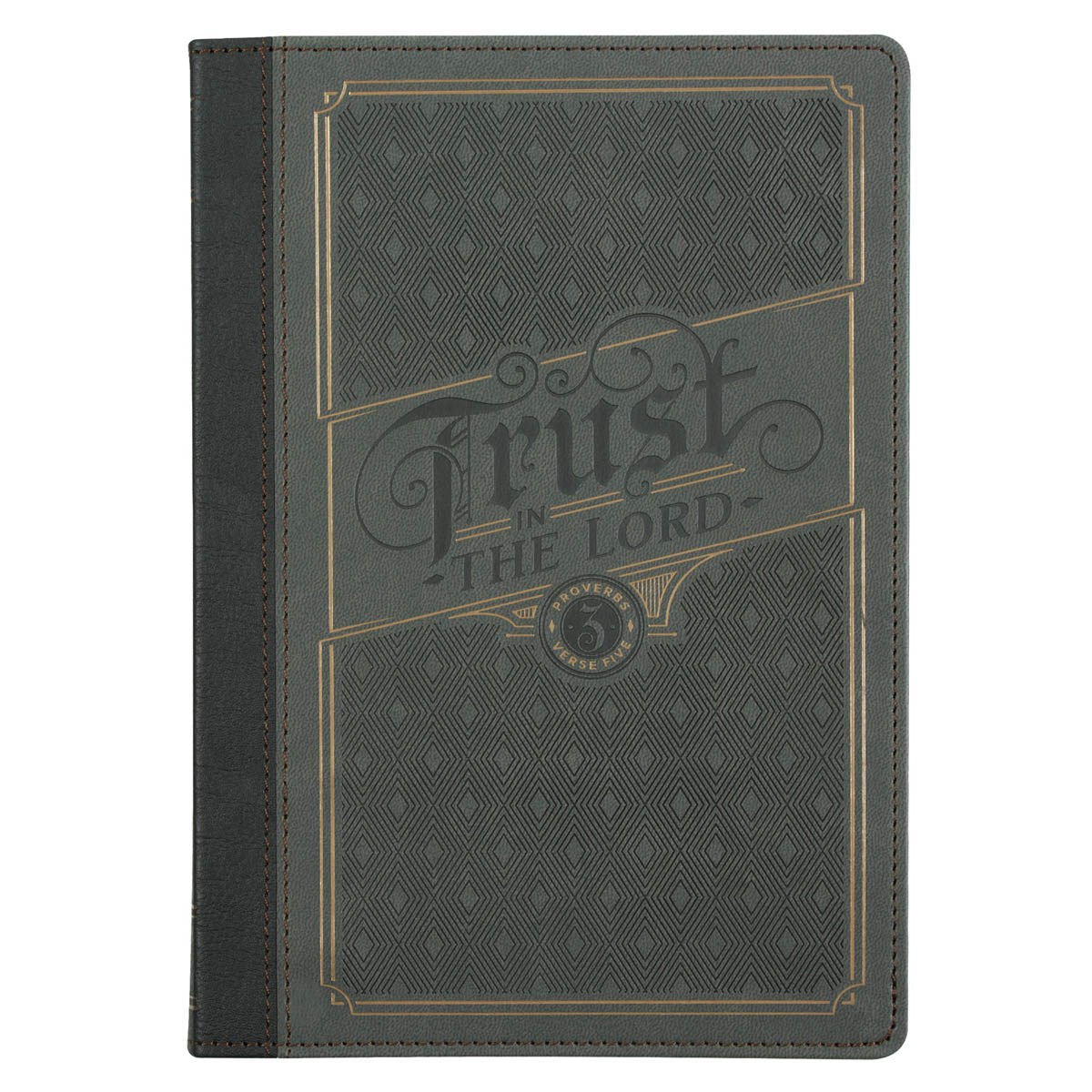 Journal Classic Faux Leather-Gray Trust in the Lord Prov. 3:5