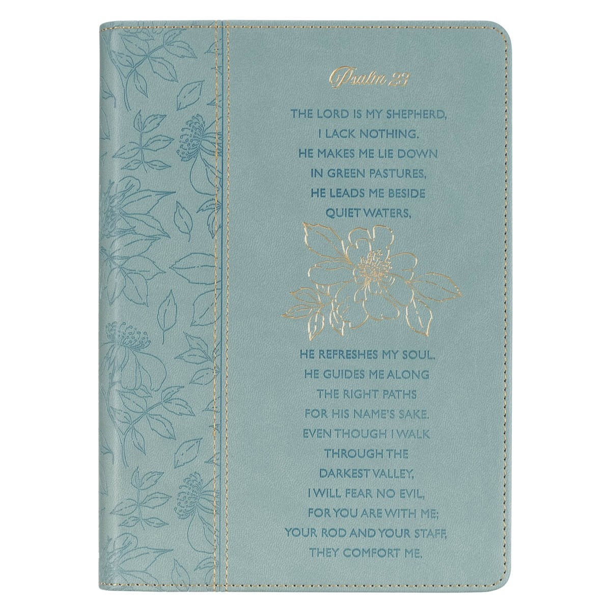 Journal Classic Faux Leather-Teal Lord is My Shepherd Ps. 23