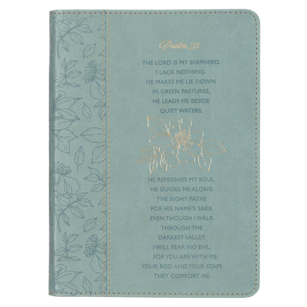 Journal Classic Faux Leather-Teal Lord is My Shepherd Ps. 23