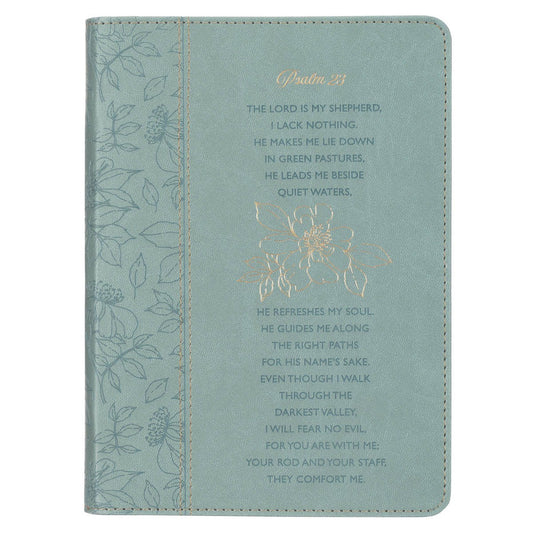 Journal Classic Faux Leather-Teal Lord is My Shepherd Ps. 23