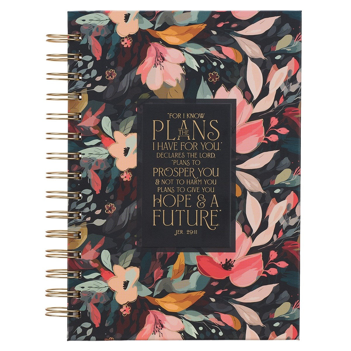 Journal Wirebound-Black For I Know the Plans Jer  29:11