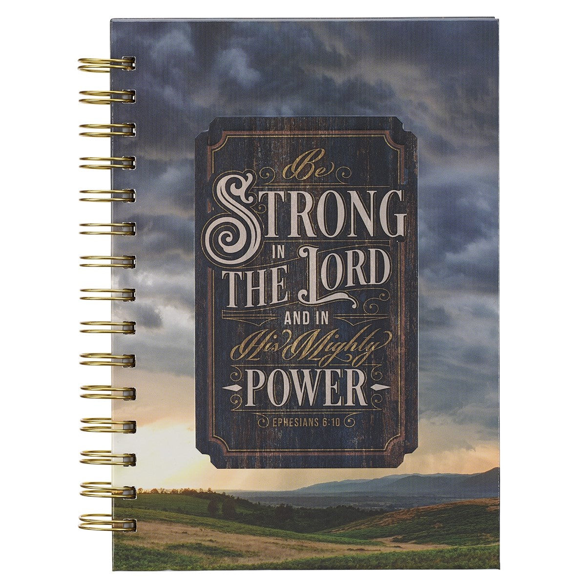 Journal Wirebound-Blue Be Strong in the Lord Eph. 6:10