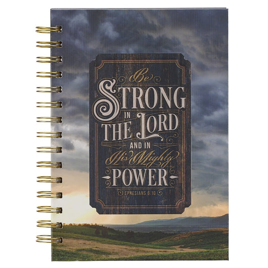 Journal Wirebound-Blue Be Strong in the Lord Eph. 6:10