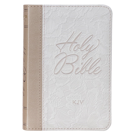 KJV Pocket Bible-White Faux Leather